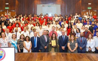 Ceremonia de Entrega de la Placa de Acreditación al Programa Educativo de Licenciatura en Medicina de la Universidad de Sonora en su Facultad Interdisciplinaria de Ciencias Biológicas y de Salud, Campus Cajeme.